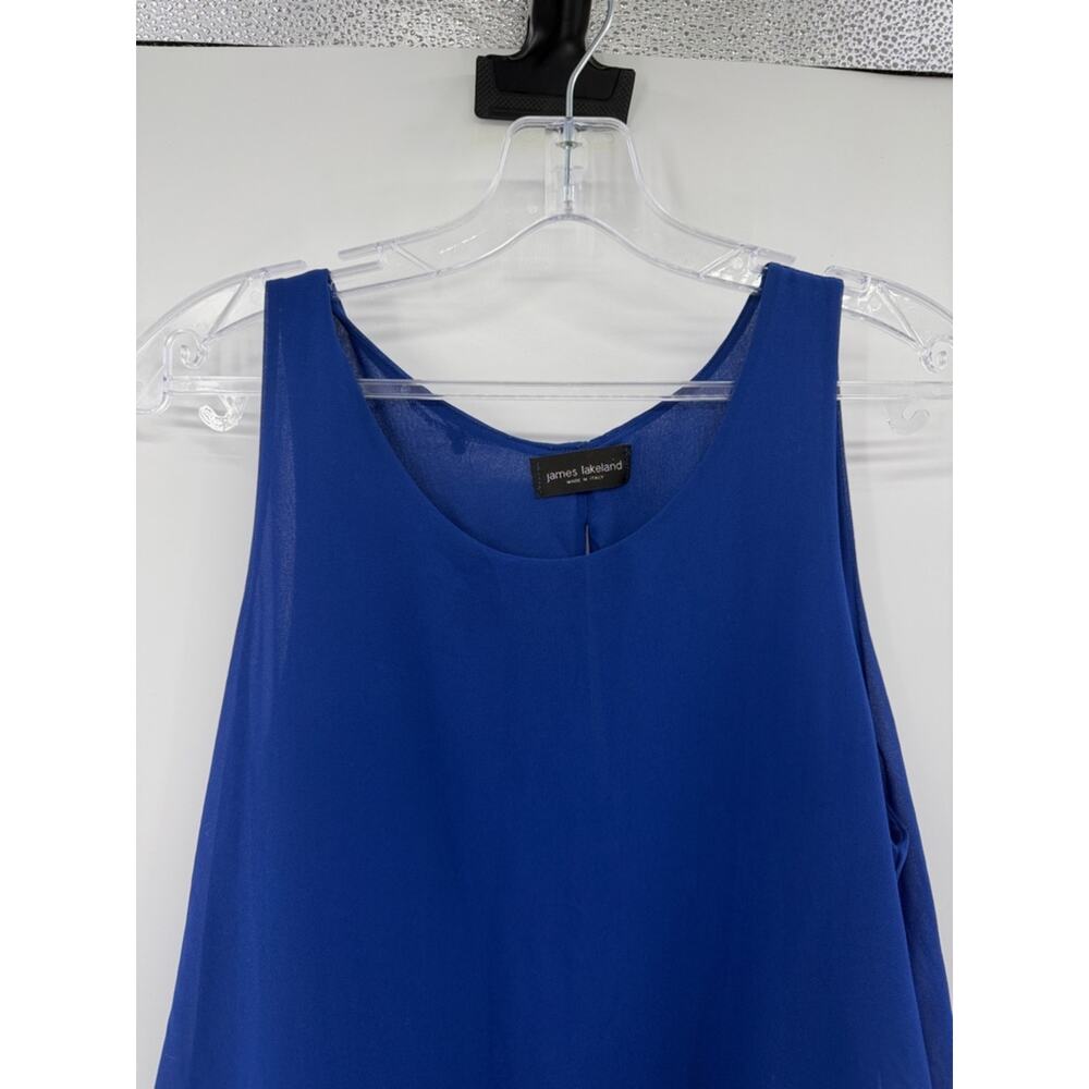 James Lakeland Women's Sleeveless Ruffle Hem Dress - Blue - 40 or US 8 - Picture 2 of 8